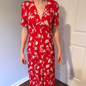 Zara Women Flower Printed Dress